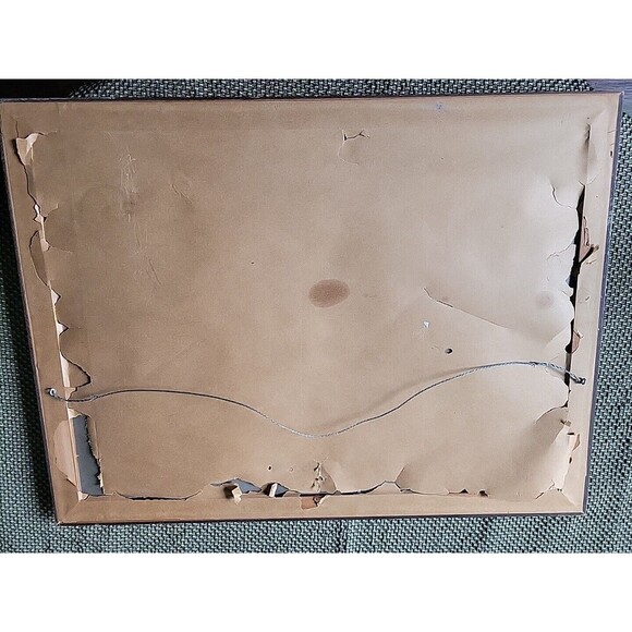 Vintage Large Ornate Wood Framed 22.5 X 17 Needlepoint Fairfield Inn w/ Carriage - Picture 11 of 11